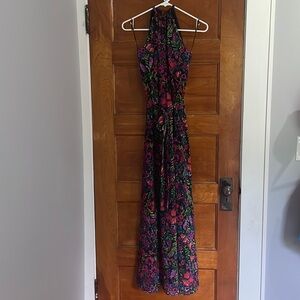 Black floral Illuminated Elegance Maxi Dress size XS Modcloth